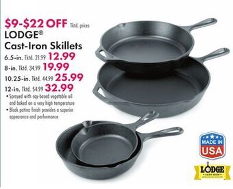 Boscov's Lodge® cast-iron skillets offer