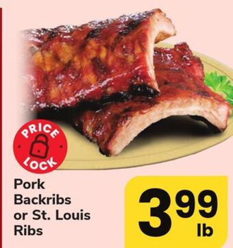 ACME Pork backribs or st. louis ribs offer