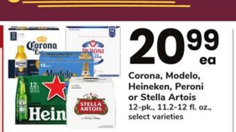 ACME Corona, modelo, heineken, peroni or stella artois offer