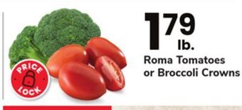 ACME Roma tomatoes or broccoli crowns offer