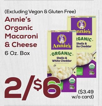 DeCicco & Sons Annie's organic macaroni & cheese offer