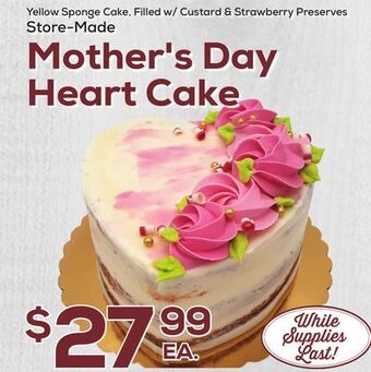 DeCicco & Sons Mother's day heart cake offer