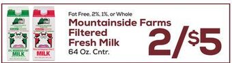 DeCicco & Sons Mountainside farms filtered fresh milk offer