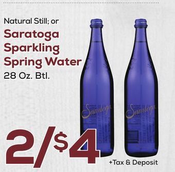 DeCicco & Sons Saratoga sparkling spring water offer