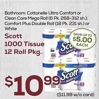 DeCicco & Sons Scott 1000 tissue 12 roll pkg offer