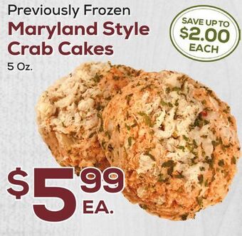 DeCicco & Sons Maryland style crab cakes offer