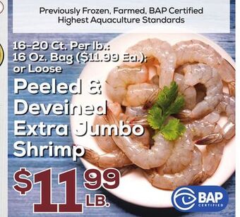 DeCicco & Sons Peeled & deveined extra jumbo shrimp offer