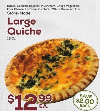 DeCicco & Sons Large quiche offer
