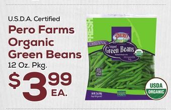 DeCicco & Sons Pero farms organic green beans offer