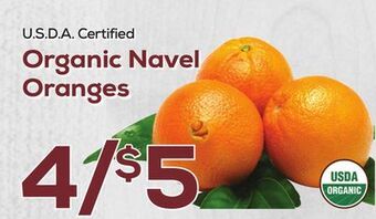 DeCicco & Sons Organic navel oranges offer