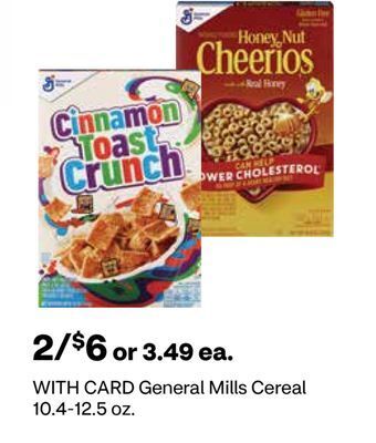 CVS General mills cereal 10.4-12.5 oz. offer