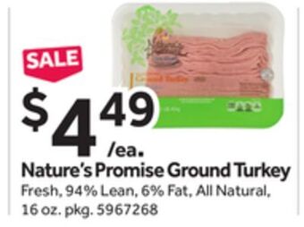 Stop&Shop Nature's promise ground turkey offer