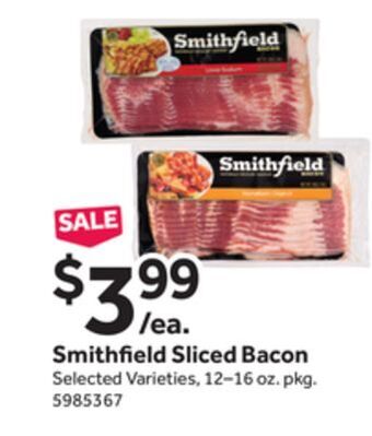 Stop&Shop Smithfield sliced bacon offer