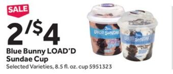 Stop&Shop Blue bunny load'd sundae cup offer