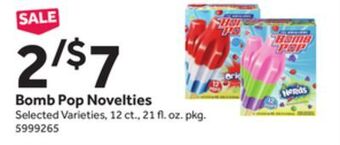 Stop&Shop Bomb pop novelties offer