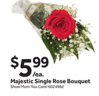 Stop&Shop Majestic single rose bouquet offer
