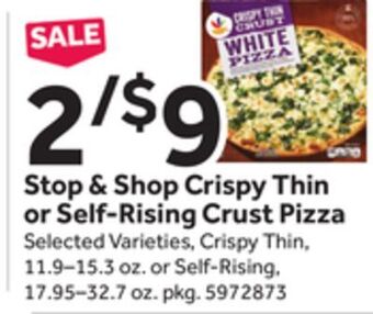 Stop&Shop Stop & shop crispy thin or self-rising crust pizza offer