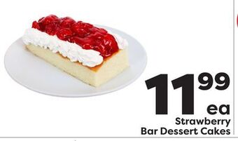 Weis Markets Strawberry bar dessert cakes offer