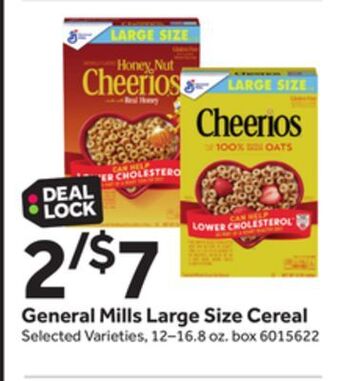 Stop&Shop General mills large size cereal offer