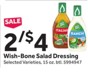 Stop&Shop Wish-bone salad dressing offer