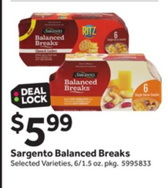 Stop&Shop Sargento balanced breaks offer