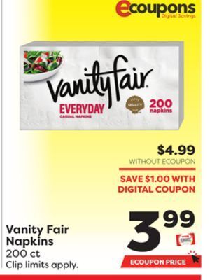 Weis Markets Vanity fair napkins offer