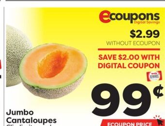 Weis Markets Jumbo cantaloupes offer