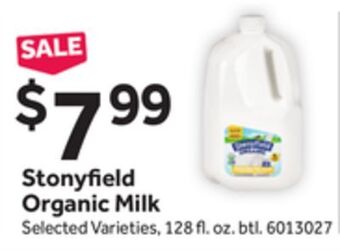 Stop&Shop Stonyfield organic milk offer