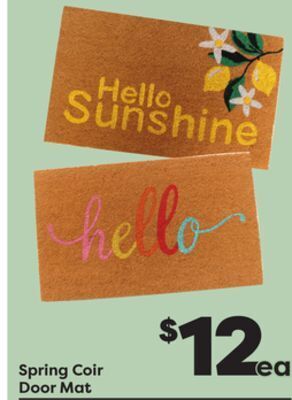 Weis Markets Spring coir door mat offer
