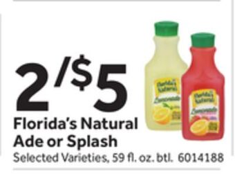 Stop&Shop Florida's natural ade or splash offer