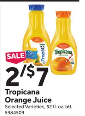 Stop&Shop Tropicana orange juice offer