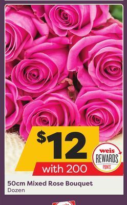 Weis Markets 50cm mixed rose bouquet offer