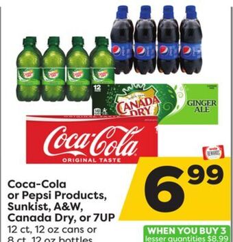 Weis Markets Coca-cola or pepsi products, sunkist, a&w, canada dry, or 7up offer