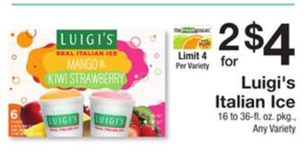 The Fresh Grocer Italian ice offer