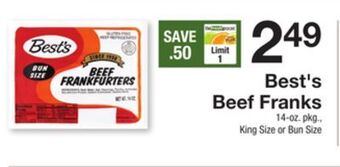 The Fresh Grocer Beef franks offer