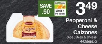 The Fresh Grocer Pepperoni & cheese calzones offer