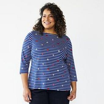Kohl's Plus size croft & barrow® boatneck top offer