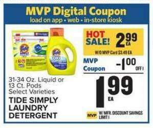 Food Lion Tide Simply Laundry Detergent offer
