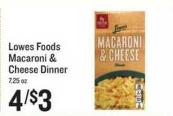 Lowes Foods Lowes Foods Macaroni & Cheese Dinner offer