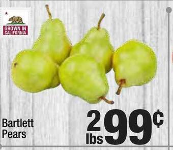 Super King Markets Bartlett Pears offer