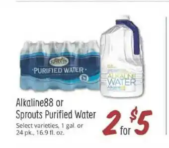 Sprouts Farmers Market Alkaline88 Or Sprouts Purifies Water offer
