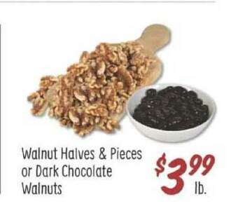 Sprouts Farmers Market Walnut Halves & Pieces Or Dark Chocolate Walnuts offer