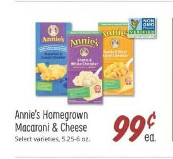 Sprouts Farmers Market Annie's Homegrown Macaroni & Cheese offer