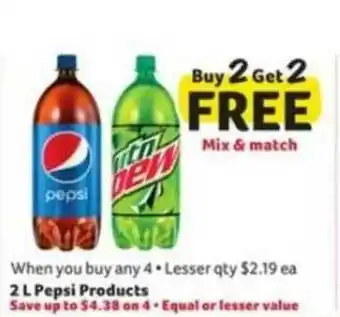 Winn Dixie 2L Pepsi Products offer
