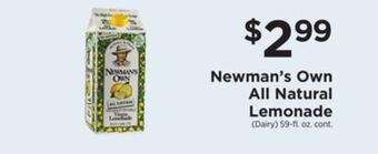 ShopRite All natural lemonade offer