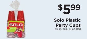 ShopRite Plastic party cups offer
