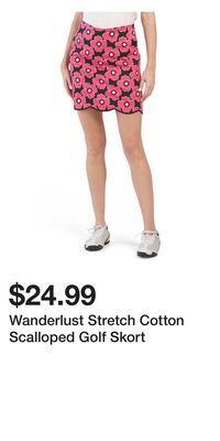 TJ Maxx Wanderlust stretch cotton scalloped golf skort offer
