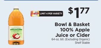 ShopRite 100% apple juice or cider offer