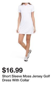 TJ Maxx Short sleeve moss jersey golf dress with collar offer