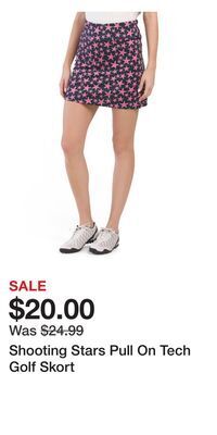 TJ Maxx Shooting stars pull on tech golf skort offer